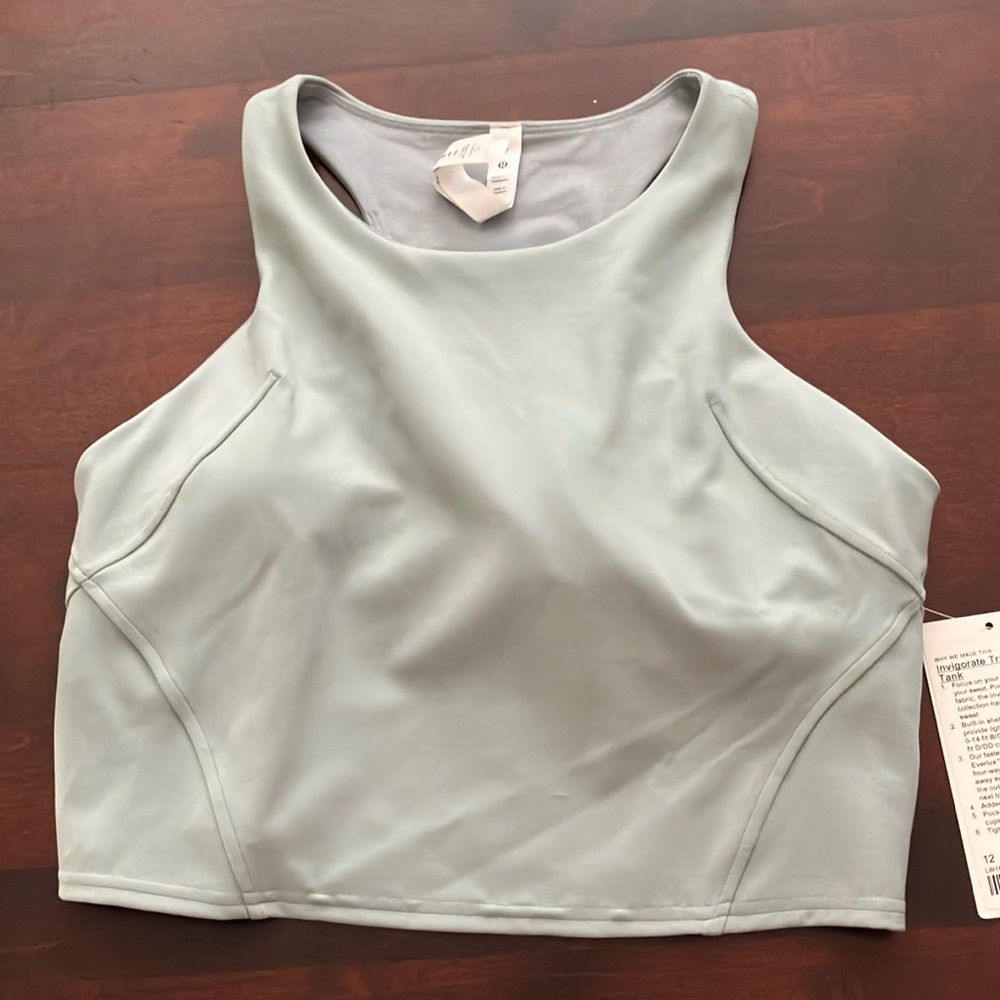 NWT lululemon Invigorate Train Tank Silver Blue